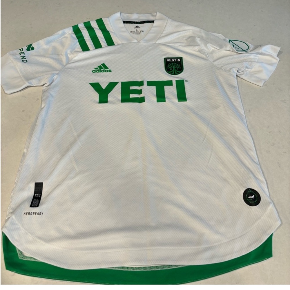 Authentic Austin FC Inaugural season (2021) Away jersey.